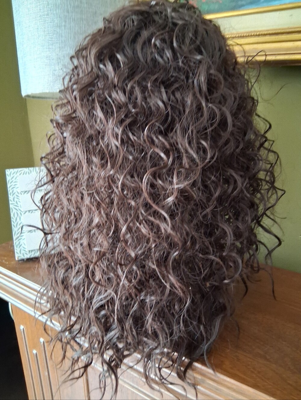 Classic Curly Brown Women's Wig - Picture 3 of 5